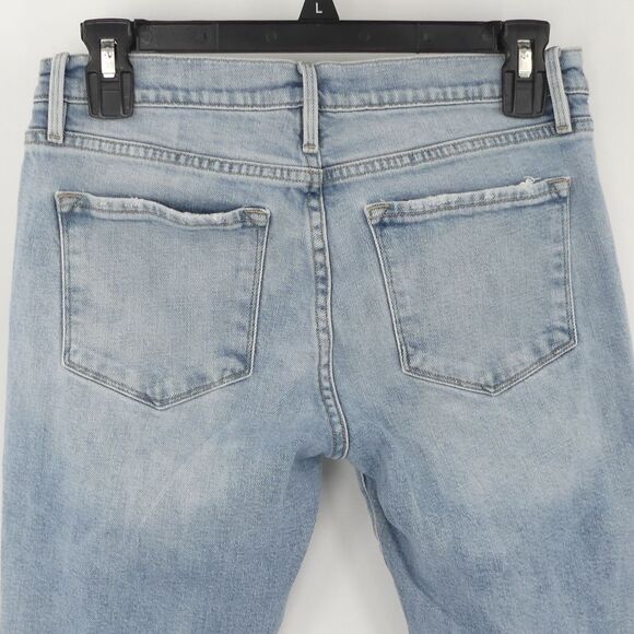 Frame Le Garcon Crop Distressed‎ Medium Wash Blue Women's 25 - Picture 5 of 9